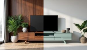 découvrez les principales différences entre un meuble tv en bois et un meuble en verre pour choisir celui qui s'adapte le mieux à votre style et à vos besoins.