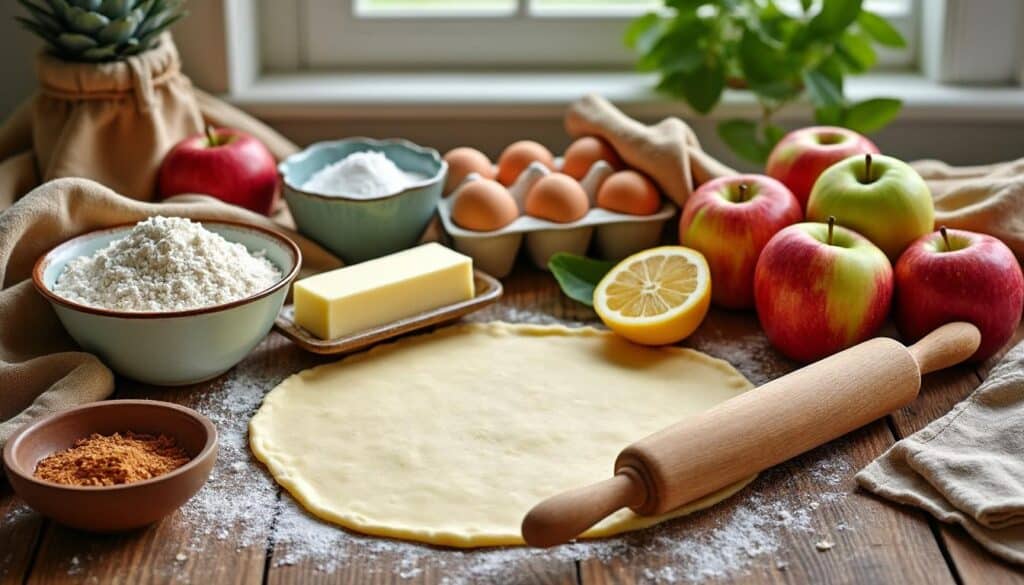 découvrez les ingrédients essentiels pour préparer une délicieuse tarte aux pommes maison, simple et savoureuse.