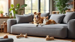 découvrez comment la présence d'animaux de compagnie influence le choix de votre canapé pour un intérieur à la fois confortable et adapté.