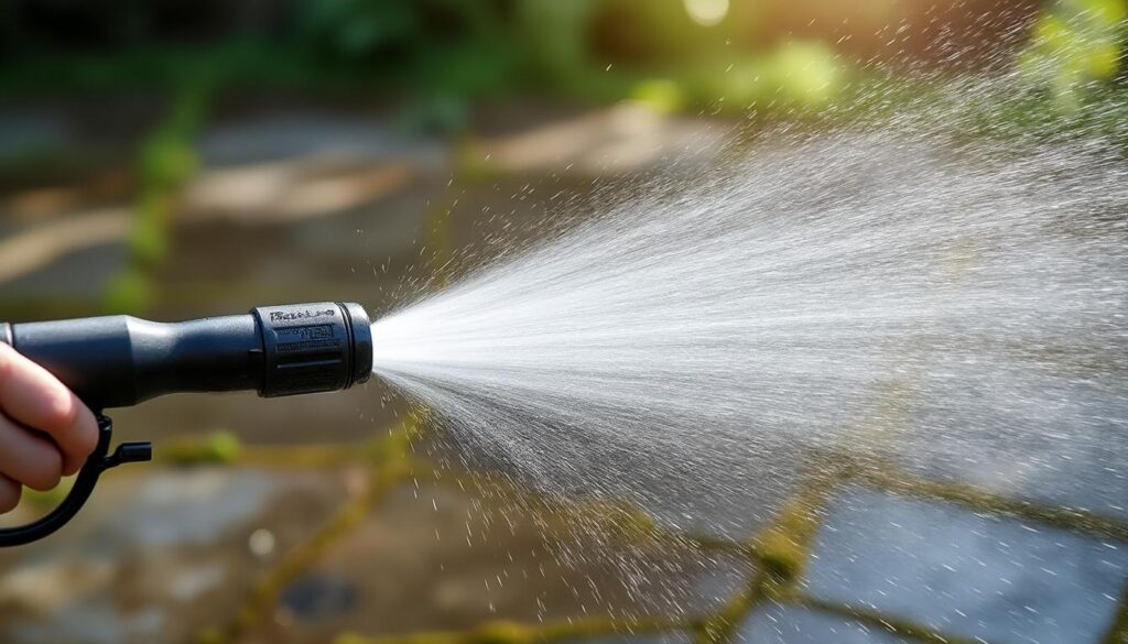 découvrez comment un nettoyeur haute pression simplifie et accélère l'entretien de vos surfaces extérieures pour un nettoyage efficace et rapide.