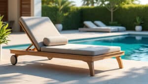 découvrez comment l'ajout de roulettes à l'arrière de votre bain de soleil facilite son déplacement pour un confort optimal et une utilisation simplifiée.
