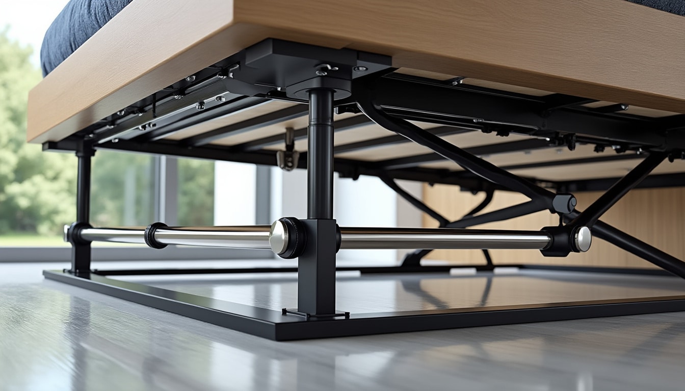découvrez comment l'installation de vérins hydrauliques puissants facilite le soulèvement de lits avec rangement, offrant confort et gain d'espace au quotidien.