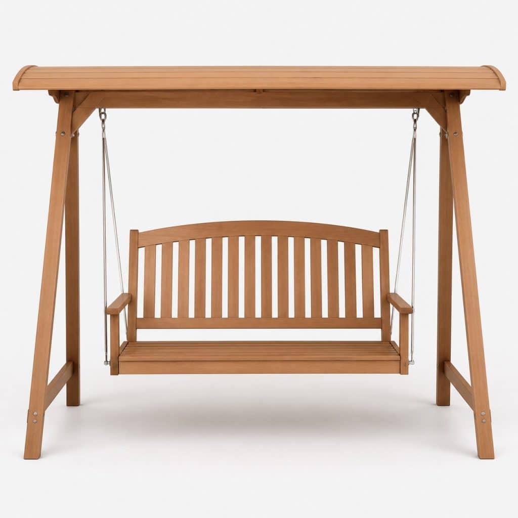 Balancelle de Jardin en Bois — vue de face