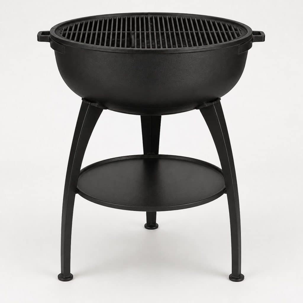 Barbecue en Fonte sur Pied — vue de face