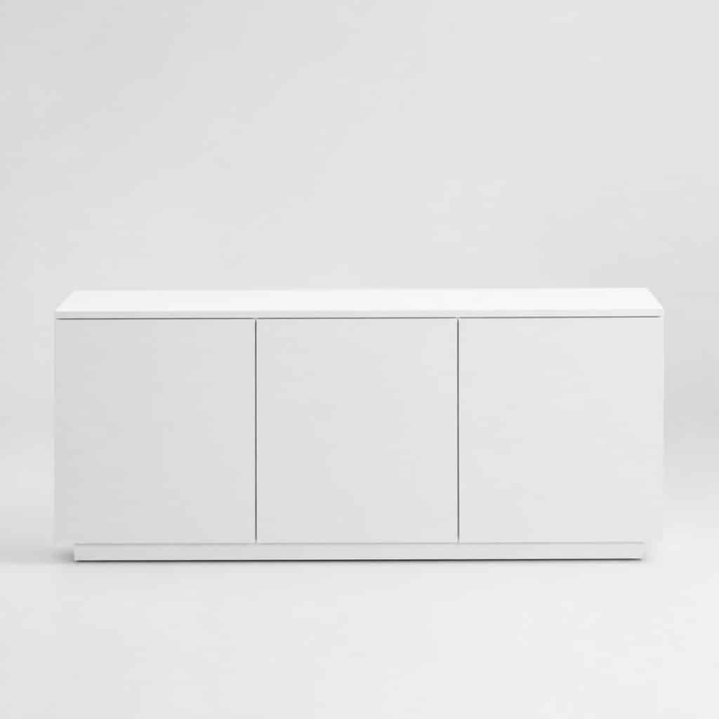 Buffet Bas Blanc Mat — vue de face