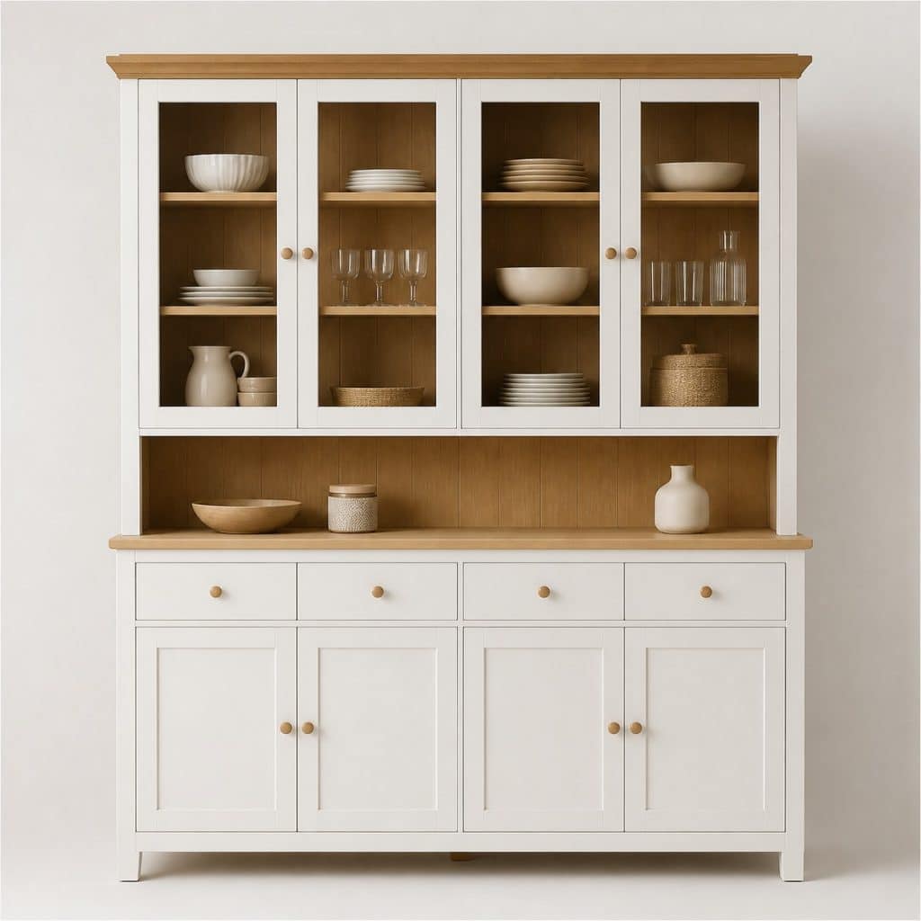 Buffet Haut de Cuisine avec Vitrine — vue de face