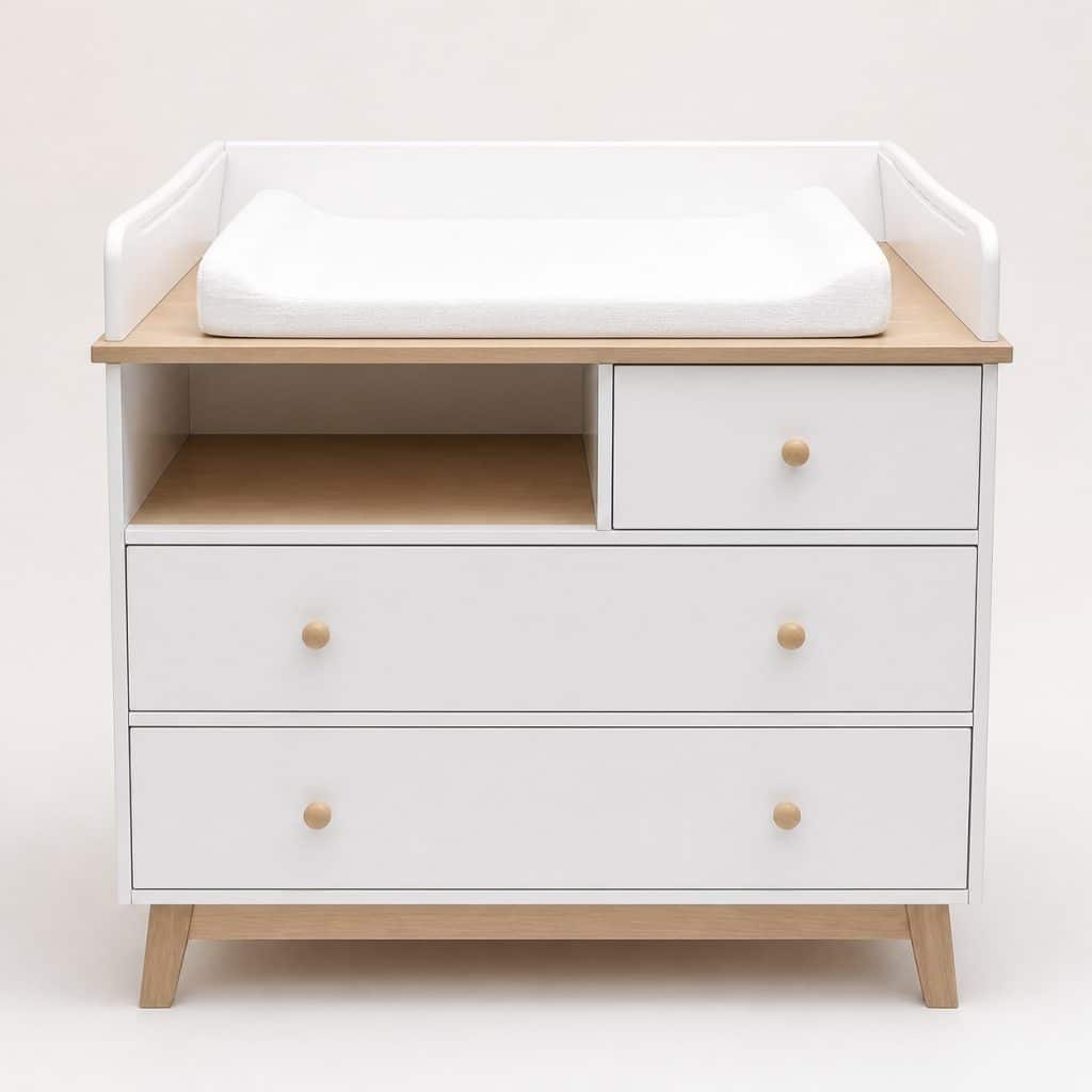 Commode Chambre Bébé avec Table à Langer — vue de face