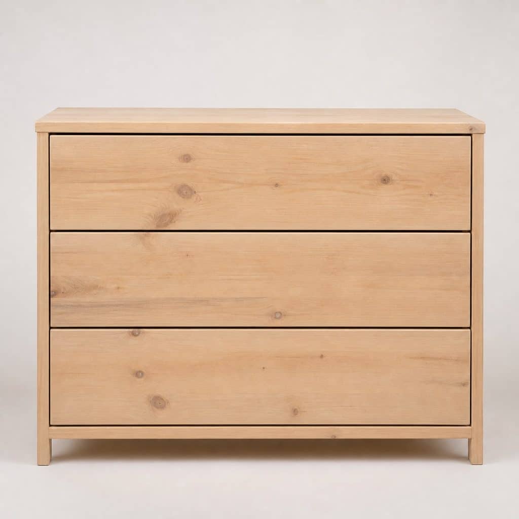 Commode en Bois Brut — vue de face
