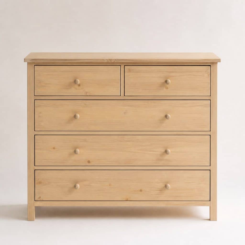 Commode en Bois Naturel Clair — vue de face