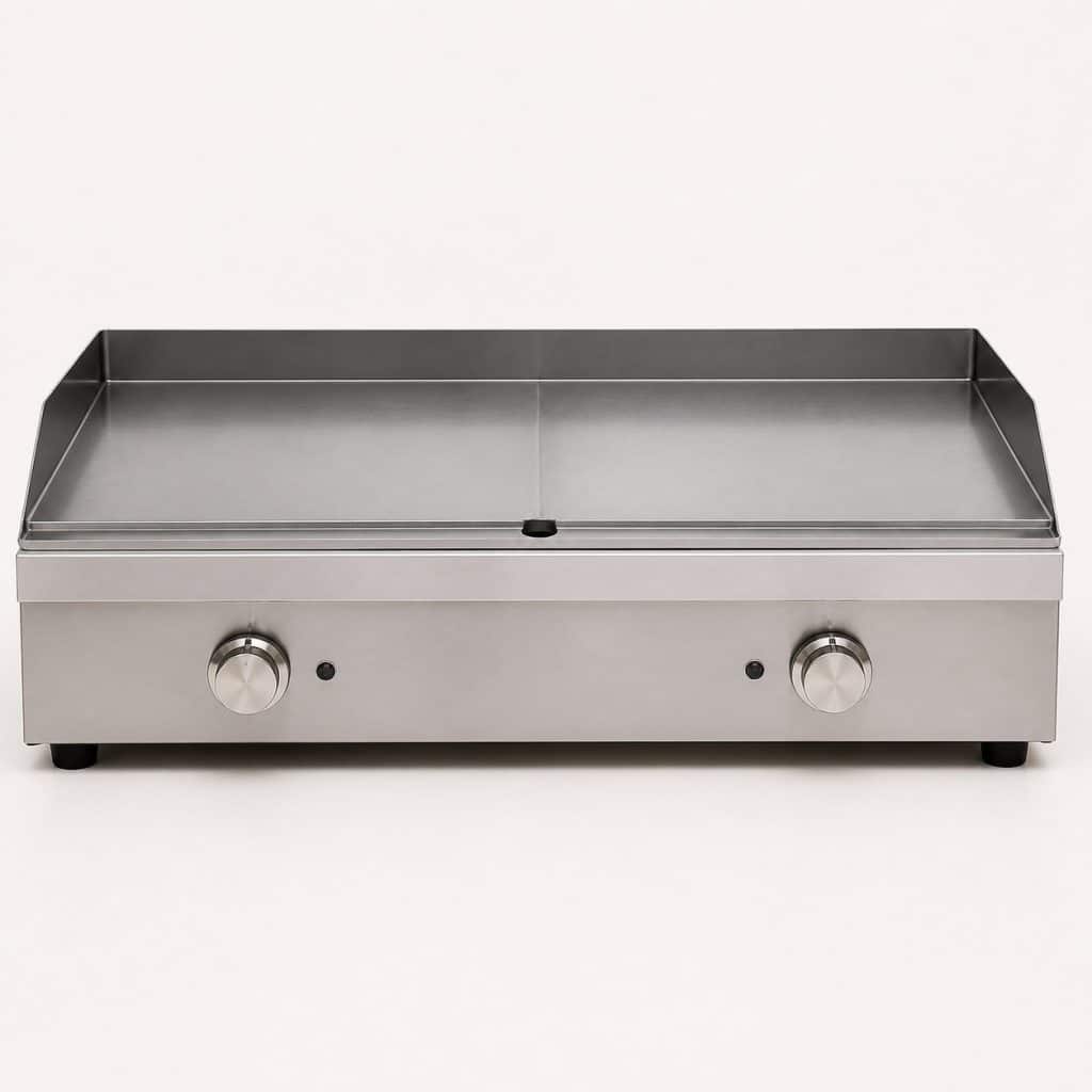 Plancha Inox Double Feu — vue de face