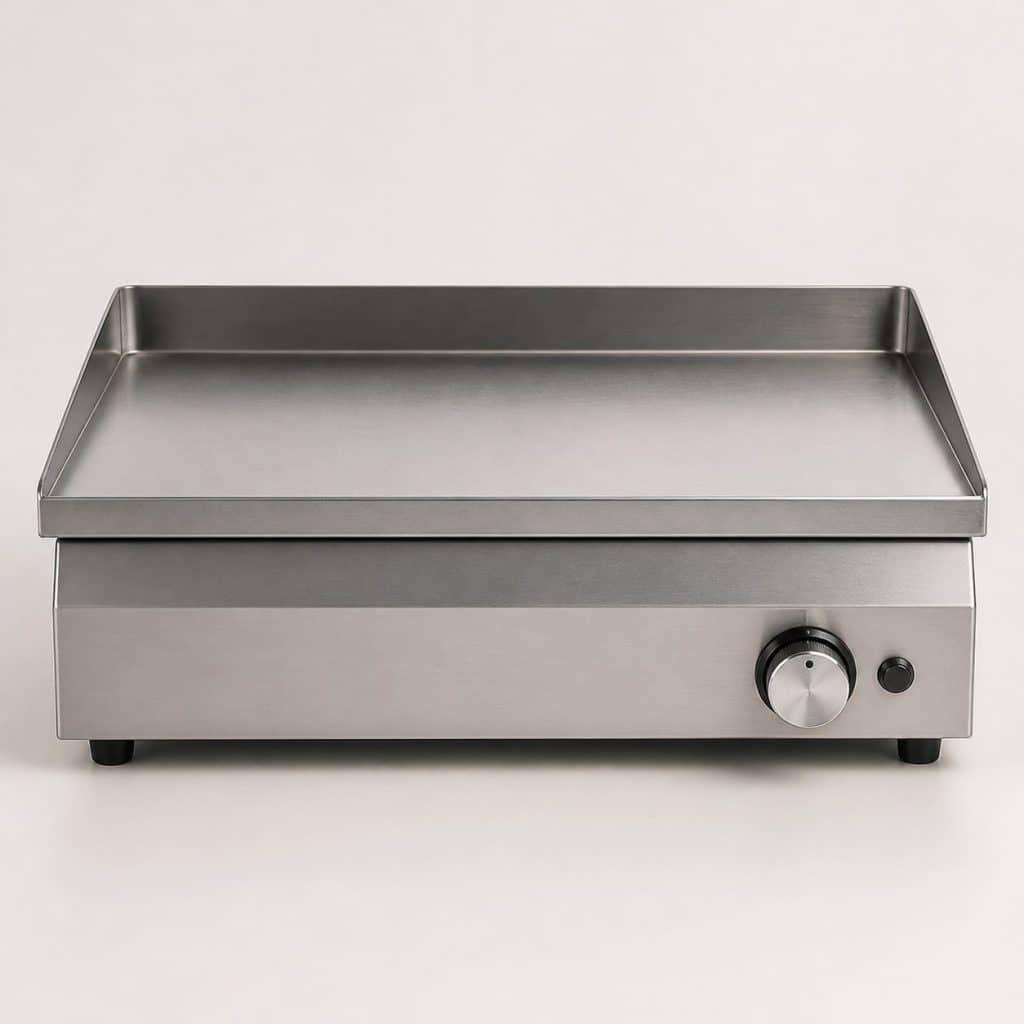 Plancha Inox Électrique de Table — vue de face