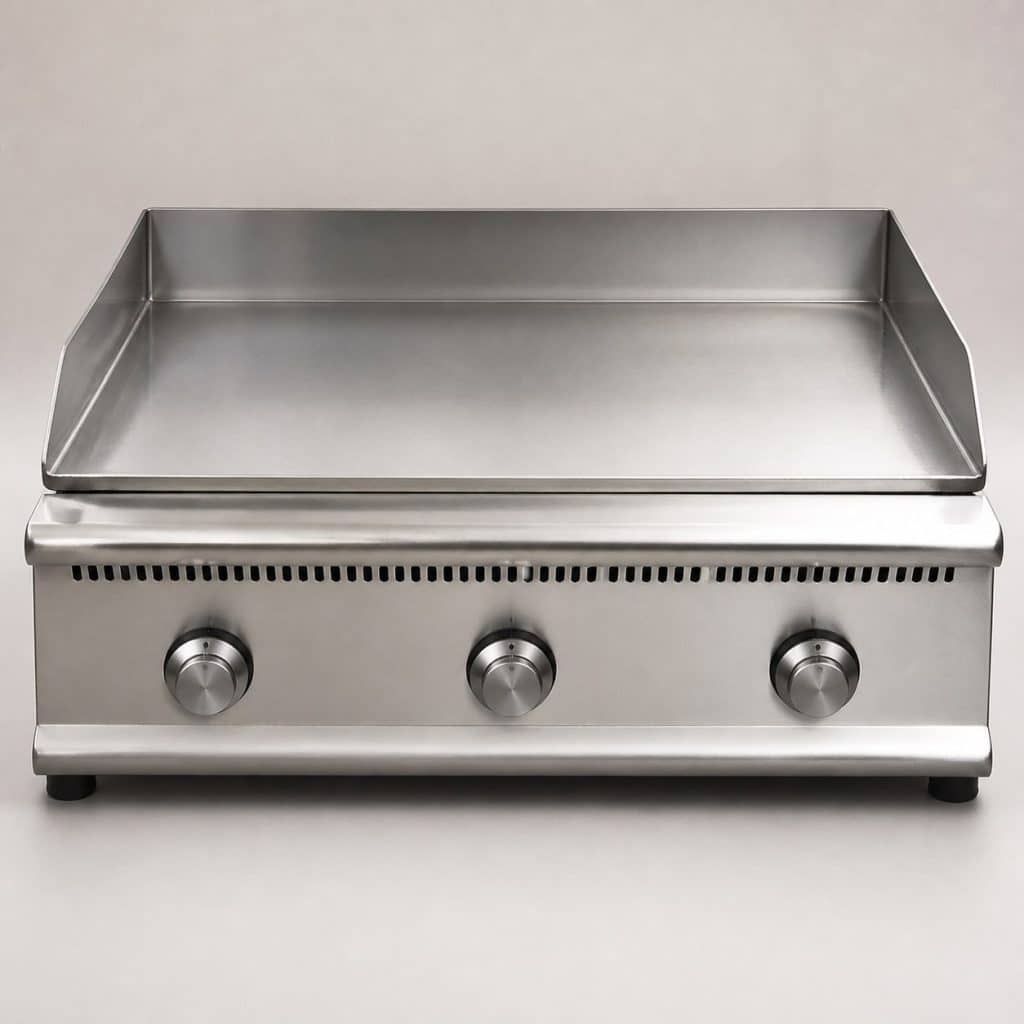 Plancha Inox Professionnelle à Gaz — vue de face